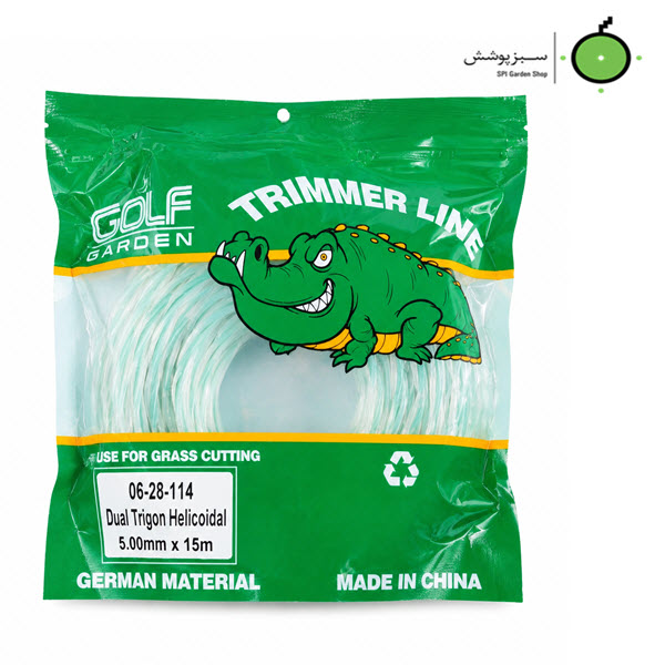 f6b26f1a-423e-44d4-9bb7-bd6b214c74c1 نخ 5mm-15M سبز سه گوش مارپیچ Golf Garden Tri Twist