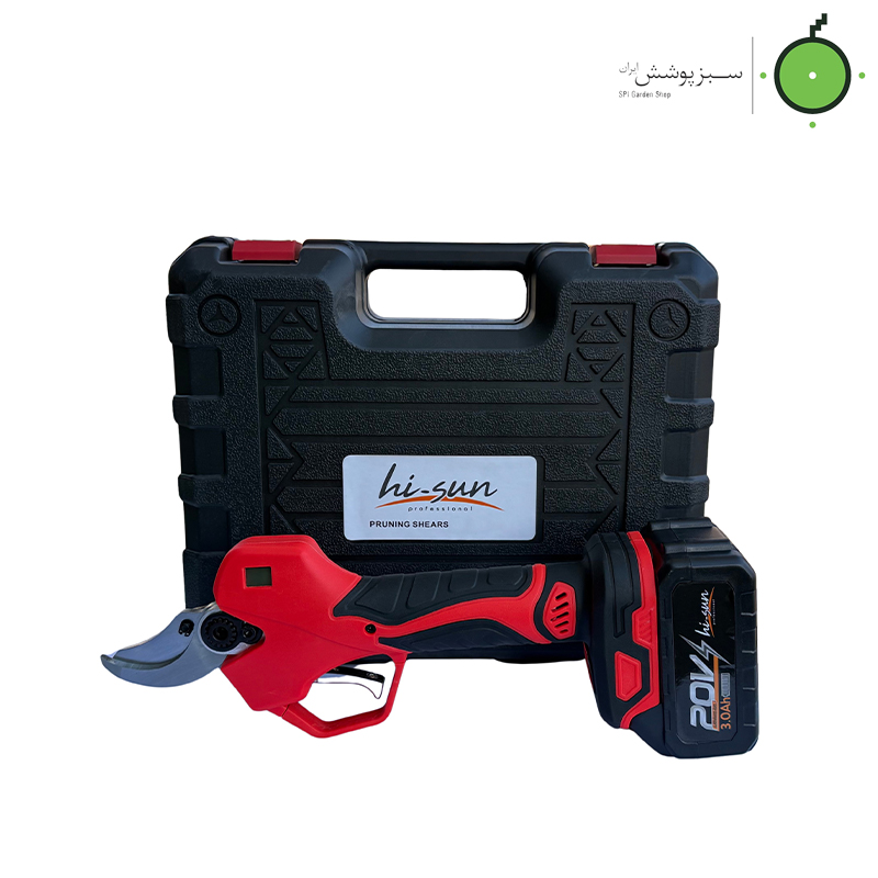 Cordless-scissors-hi-sun-model-32-cutting-width-32mm قیچی هرس کن شارژی های-سان قطر برش 32 میلی متر