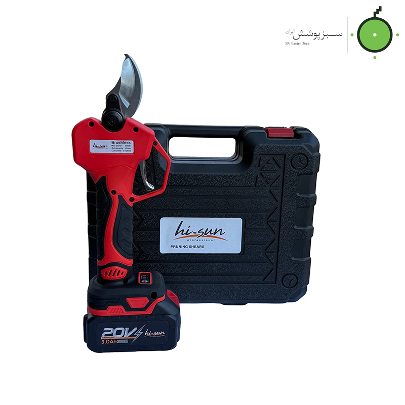 Rechargeable-scissors-hi-sun-cutting-width-32mm-digital-display قیچی هرس کن شارژی های-سان قطر برش 32 میلی متر