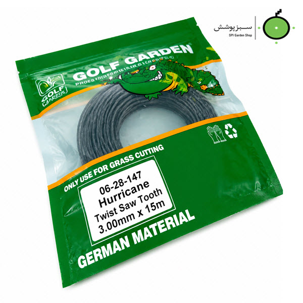 4dd4989f-83f6-468f-a6a6-ee371b2266e2 نخ مارپیچ اره ای 15M-3mm- مشکی نارنجی GOLF GARDEN SKN