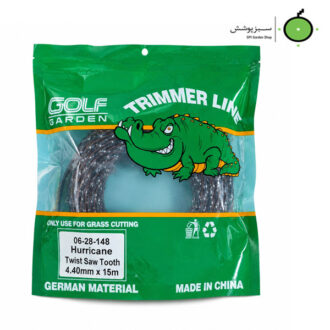 نخ مارپیچ اره‌ای 15M-4mm مشکی نارنجی GOLF GARDEN